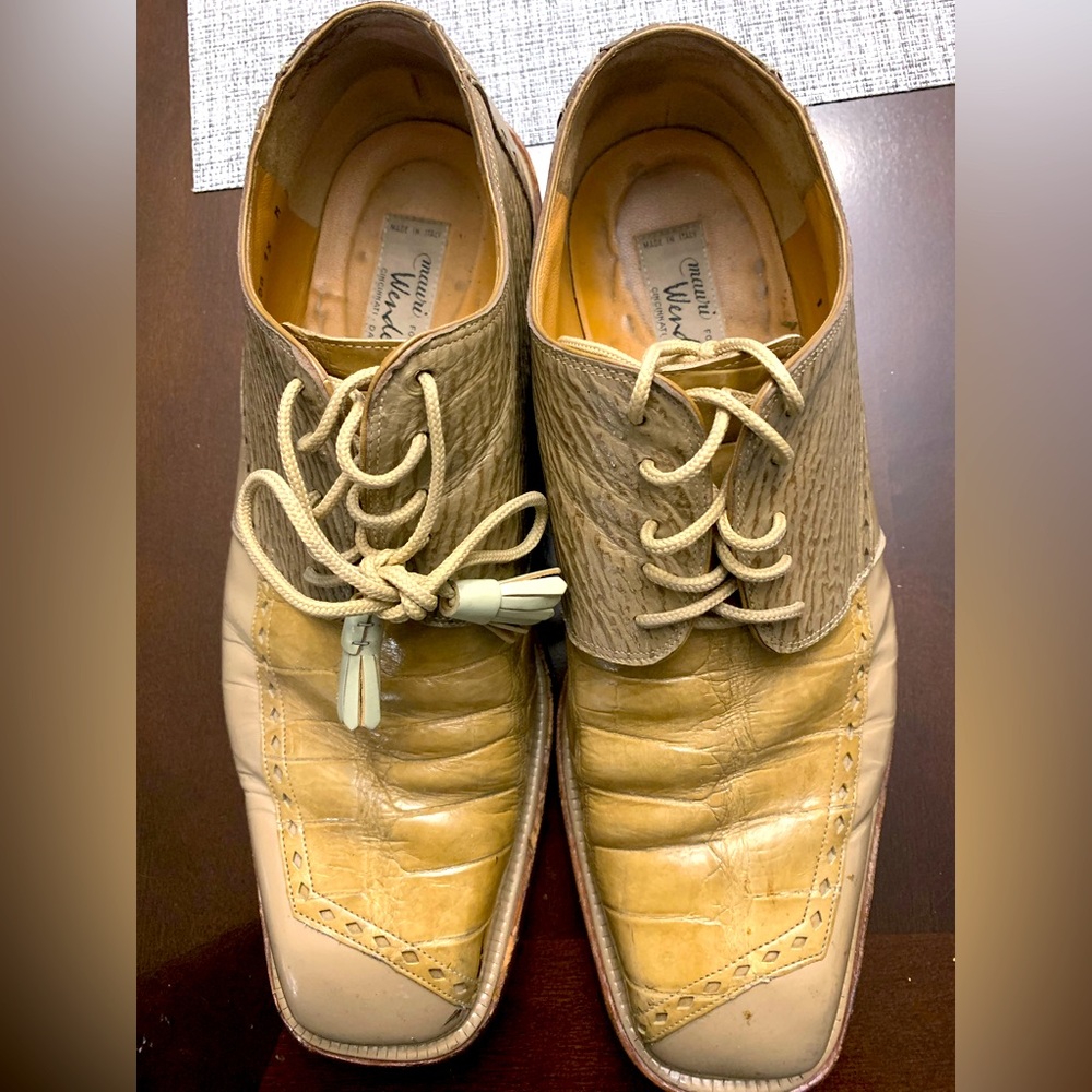 Mauri men's tan shark and alligator size 13